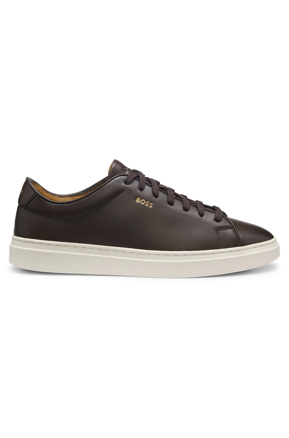 CUPSOLE SNEAKERS IN SMOOTH LEATHER WITH GOLD-TONE LOGO - 1