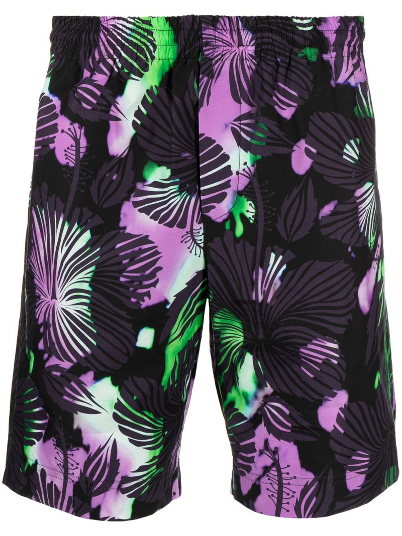 abstract-print cotton bermuda shorts 1
