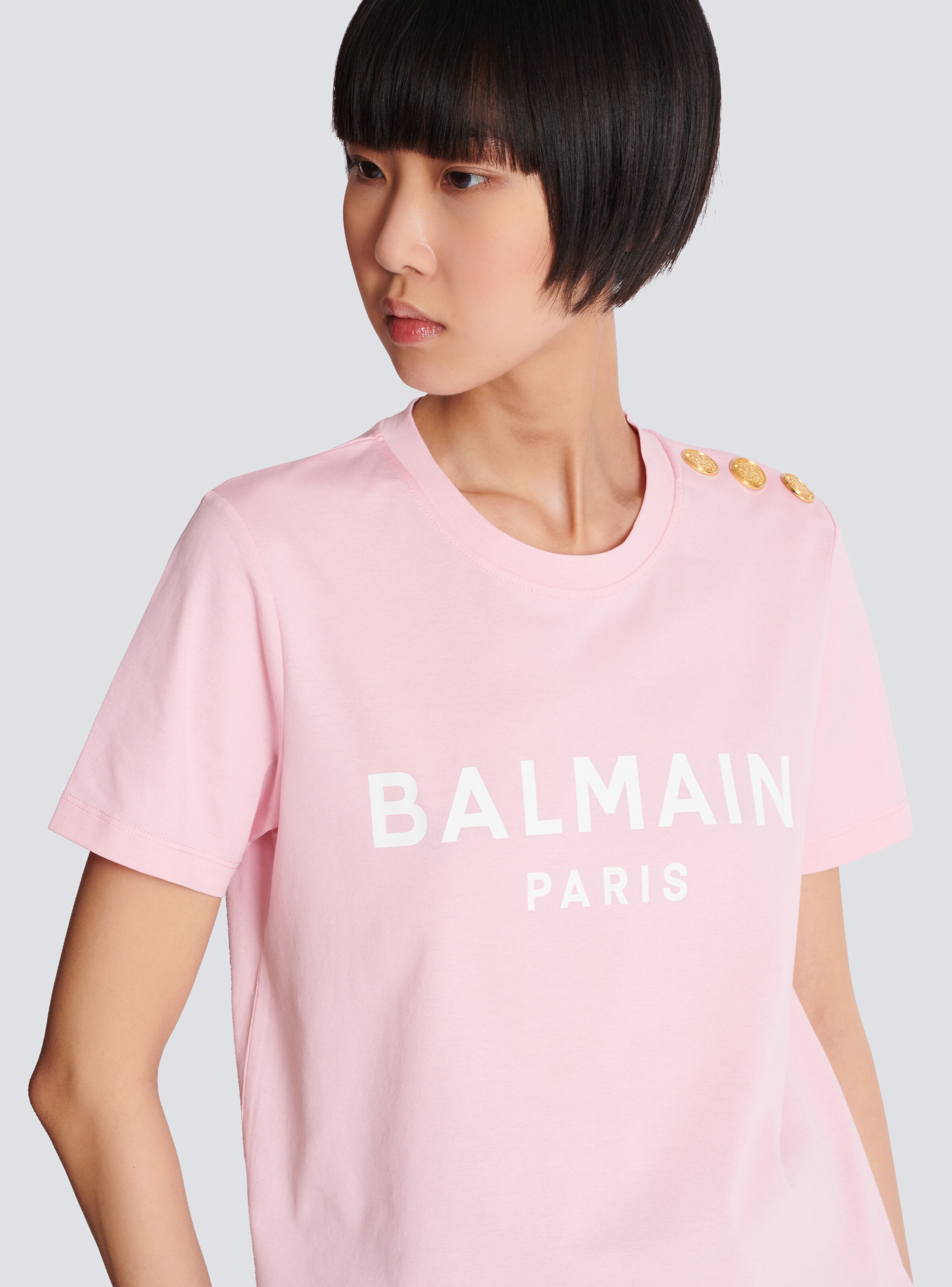 T-shirt with Balmain Paris print - 7