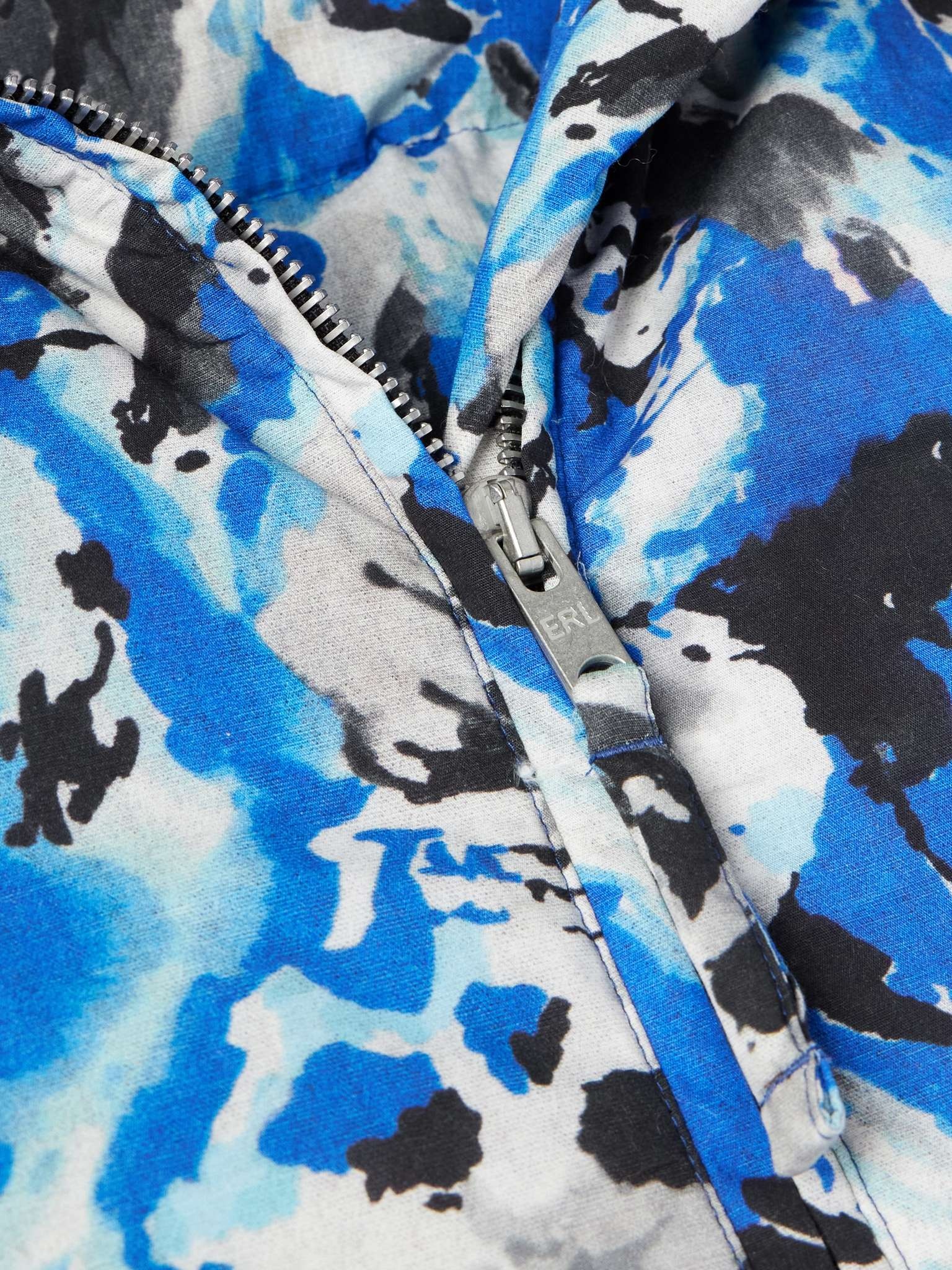 Skull Printed Padded Cotton-Twill Hooded Jacket - 5