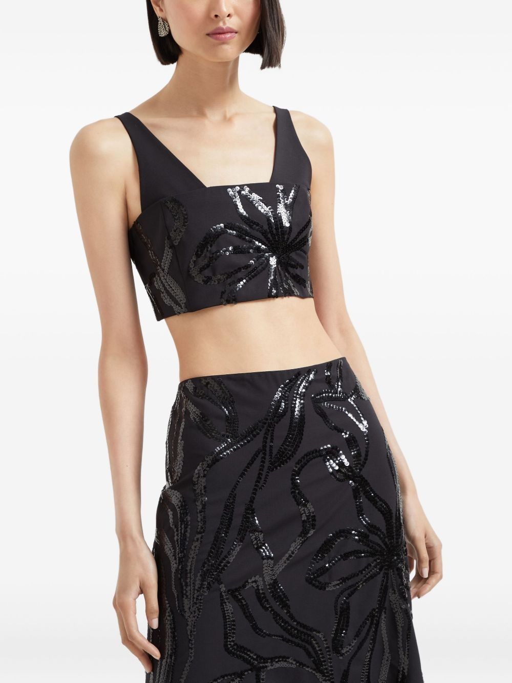 sequin floral-motif top - 3