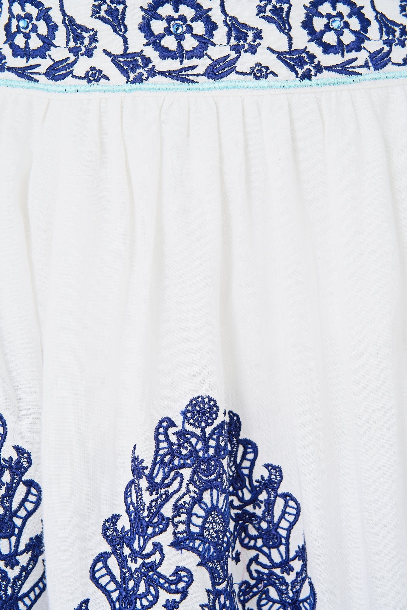 TIERED EMBROIDERED SKIRT - 7