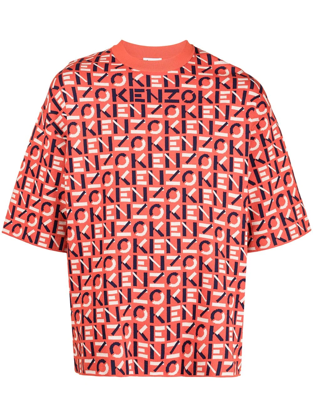 monogram pattern T-shirt - 1