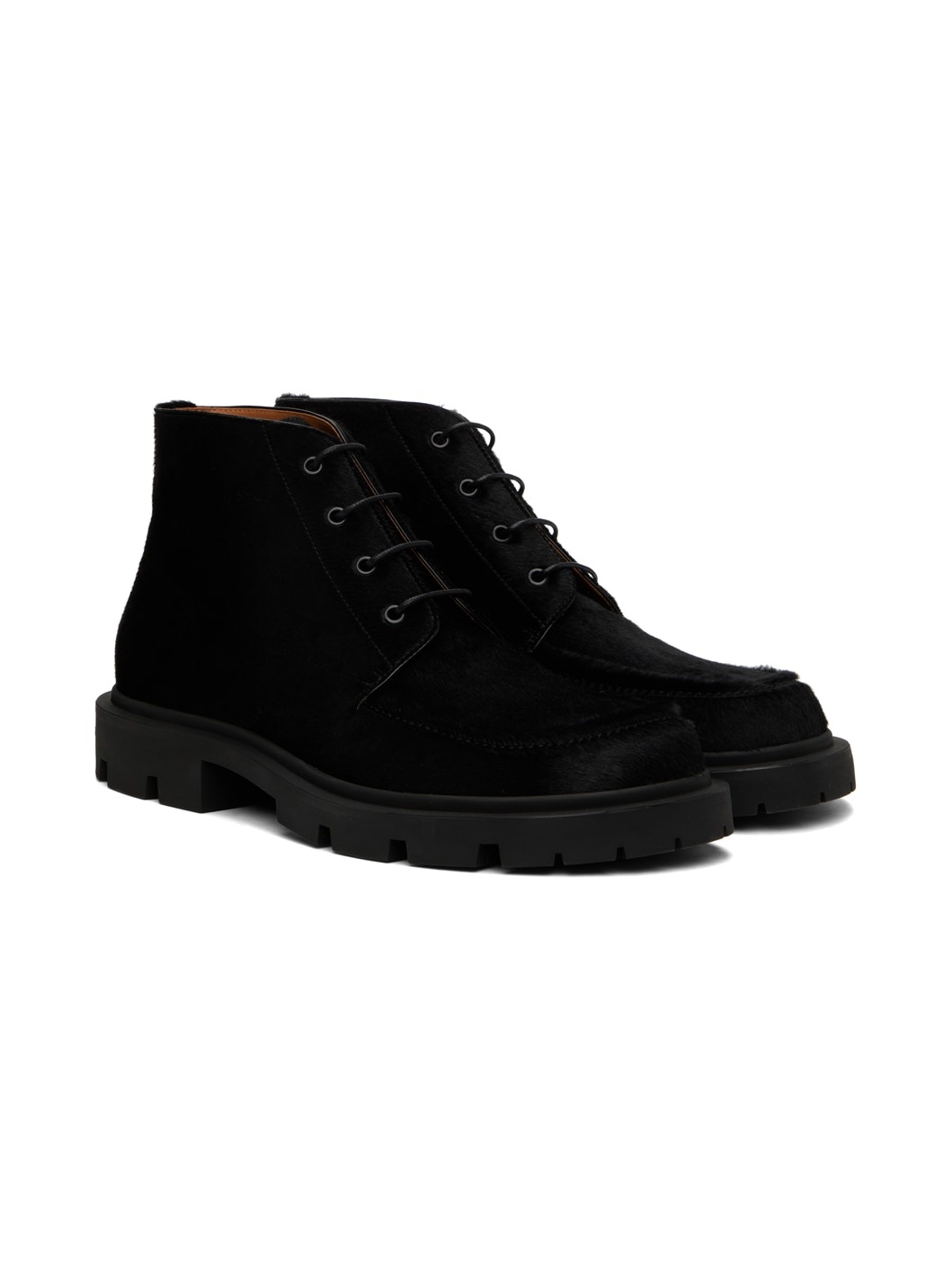 Black Pony Hair Boots - 4