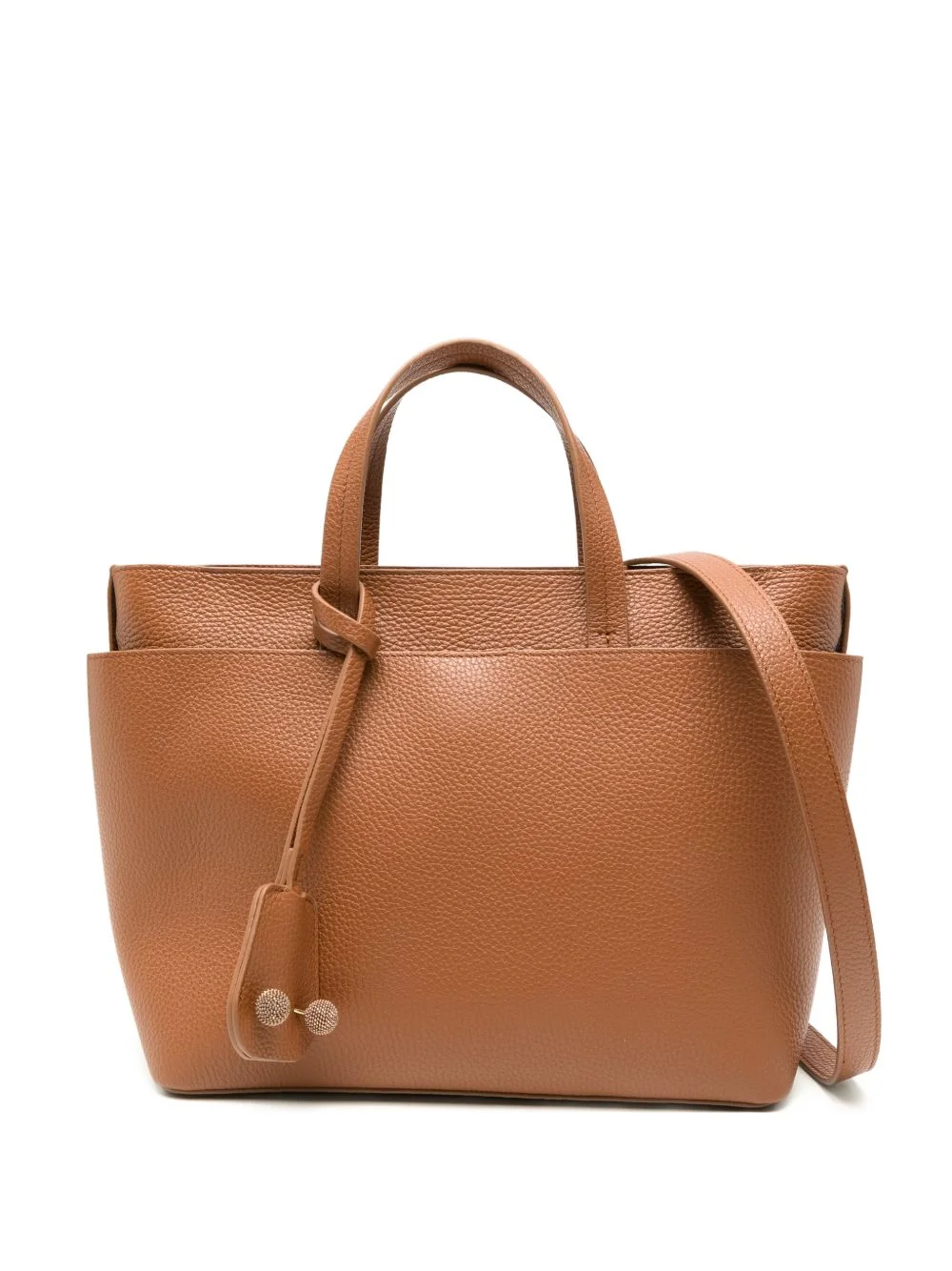 leather tote bag - 1