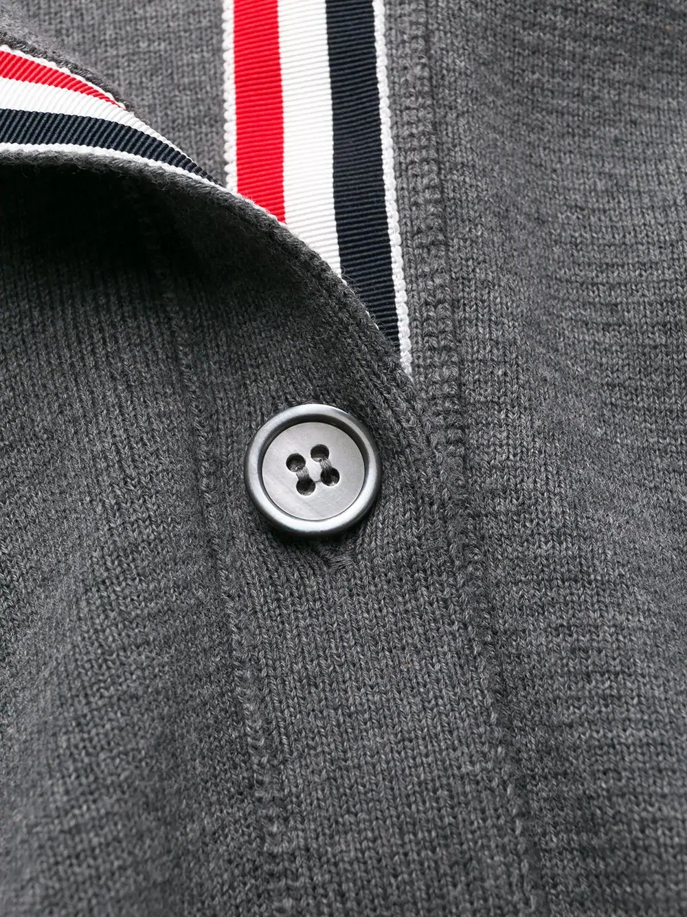 4-Bar crepe V-neck cardigan - 7