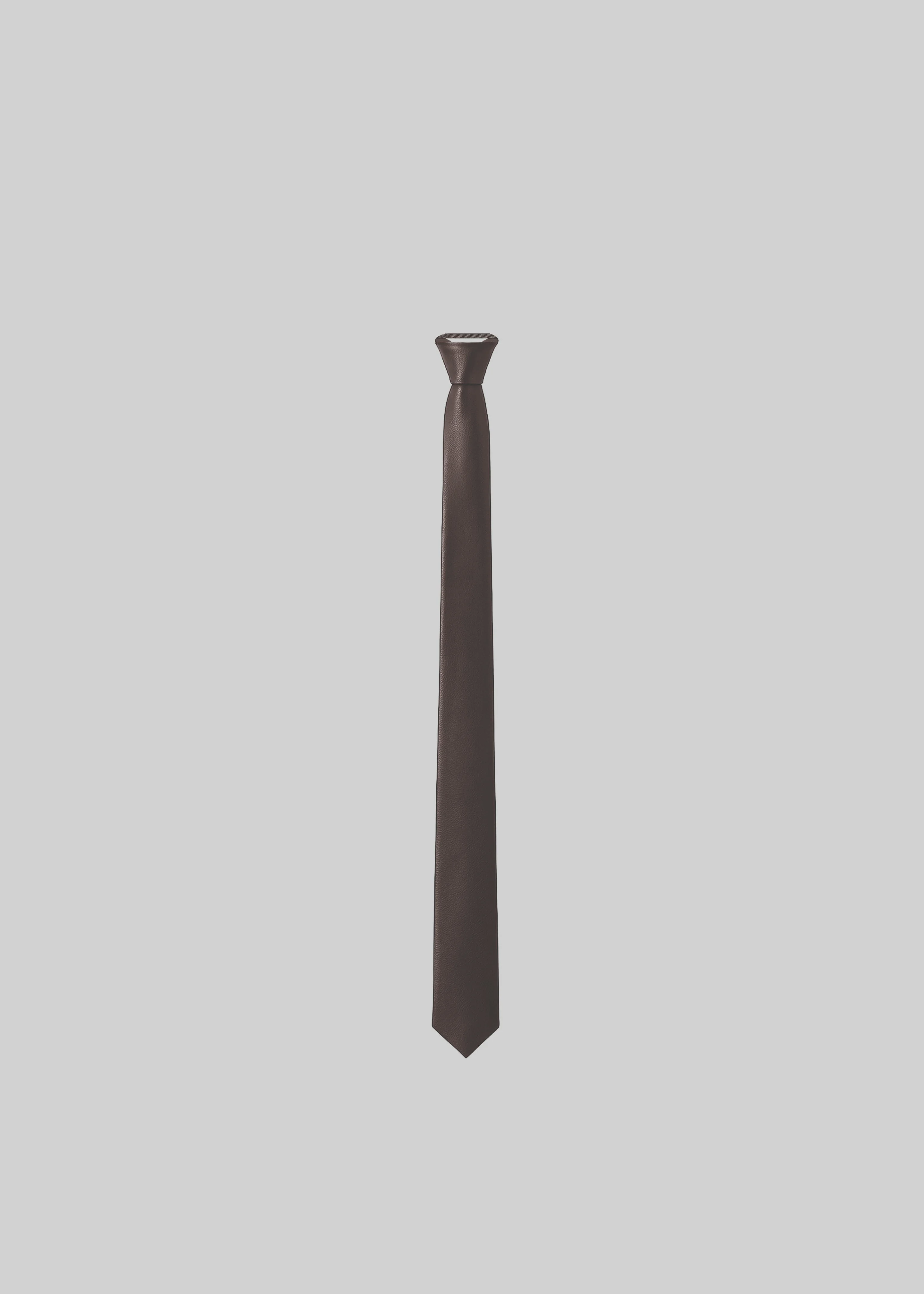 Rune Faux Leather Tie - Brown - 1