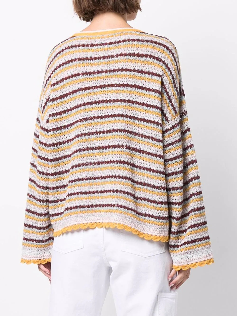 striped knitted jumper - 4