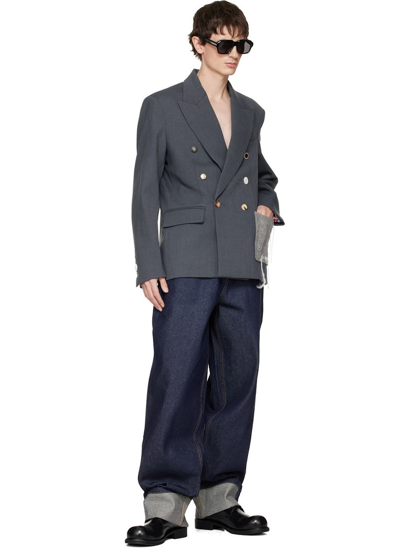 CHARLES JEFFREY LOVERBOY Gray Edinburgh Blazer outlook