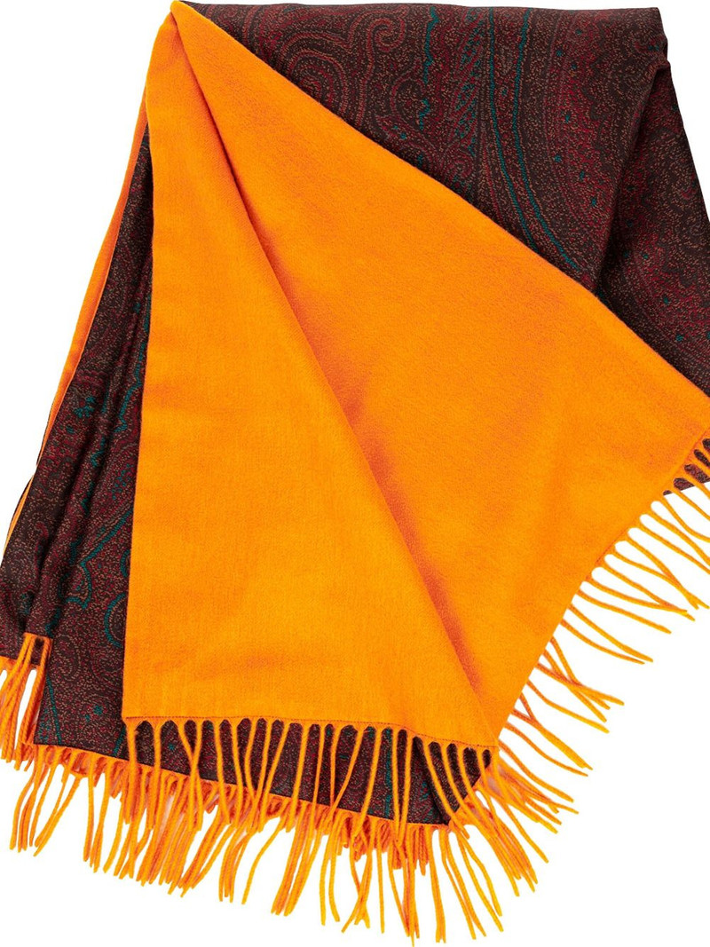paisley-pattern fringed scarf 3