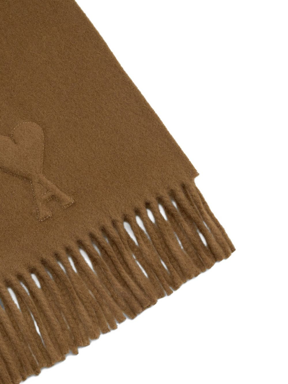 embossed Ami De Coeur fringed scarf - 2