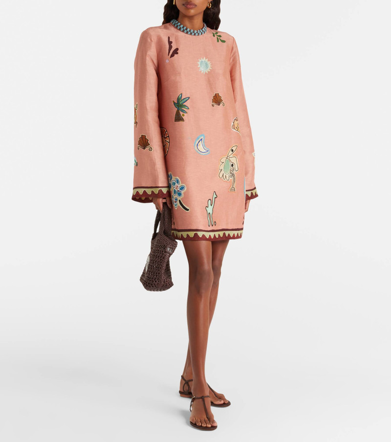 ALÉMAIS x LRNCE Laurence linen and silk minidress outlook