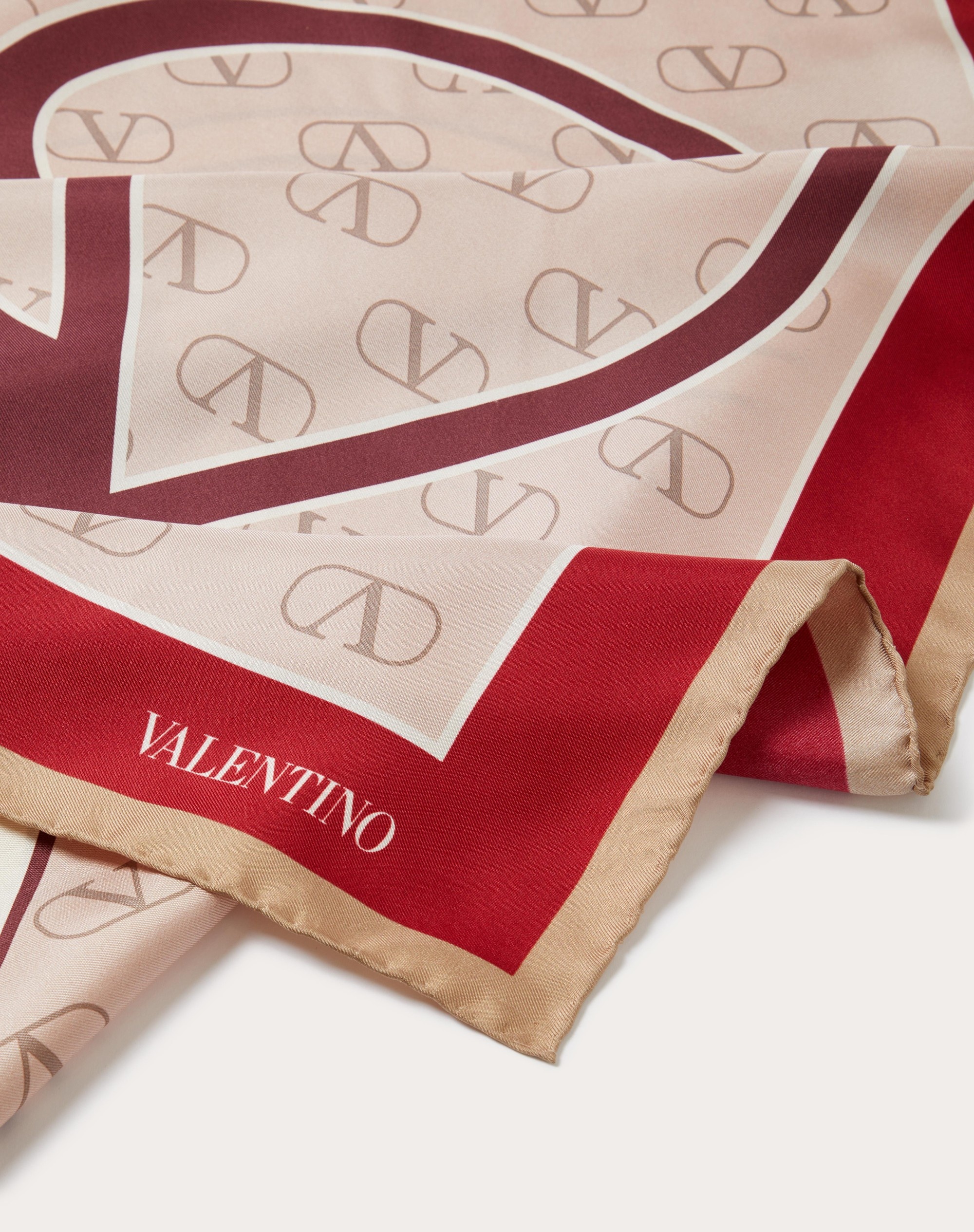 VLOGO SIGNATURE SILK FOULARD 90X90 CM - 3