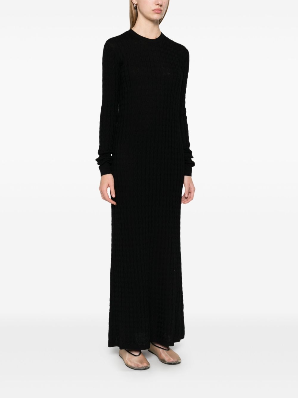 cable-knit maxi dress - 3
