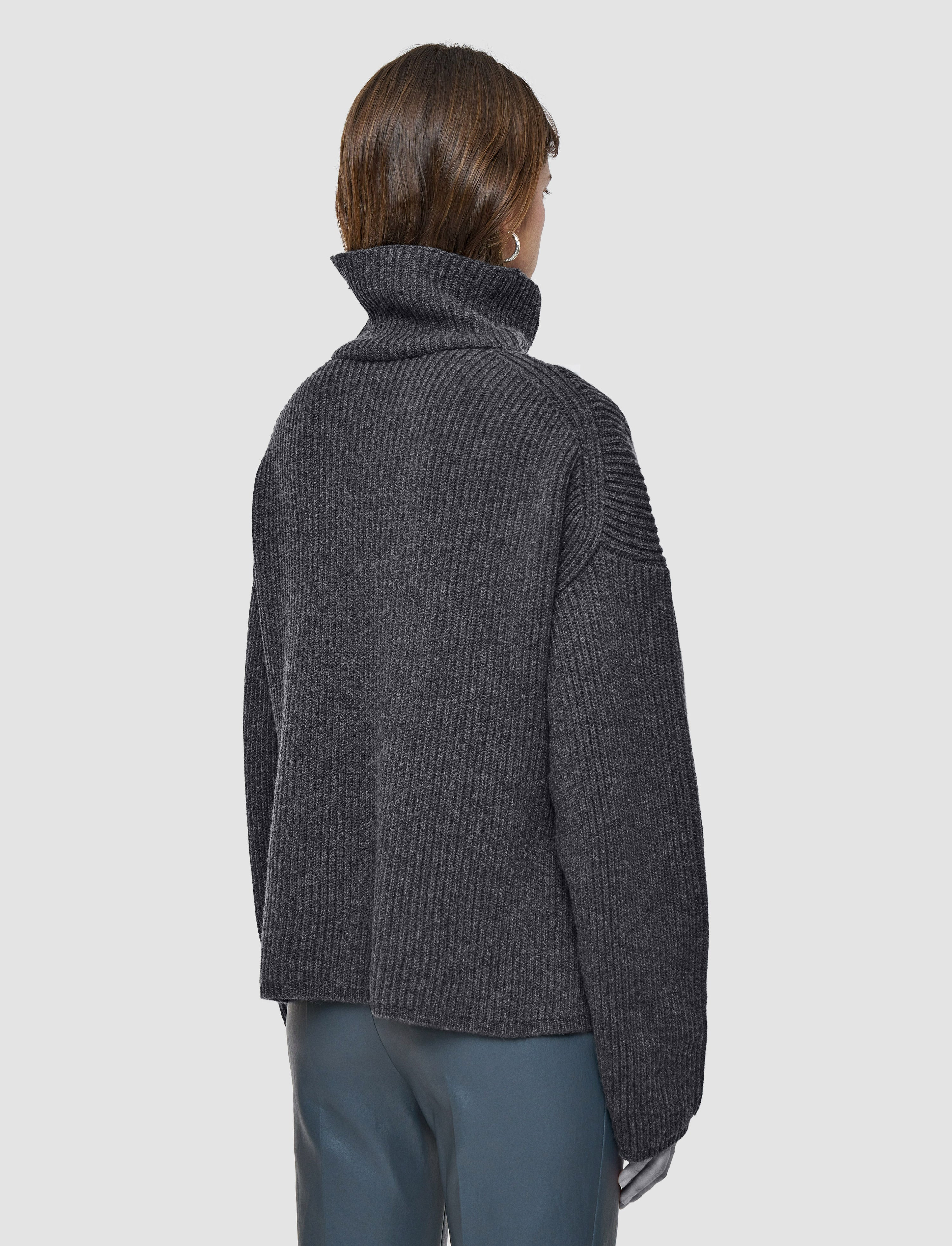 Light Cardigan Stitch High Neck Jumper - 4