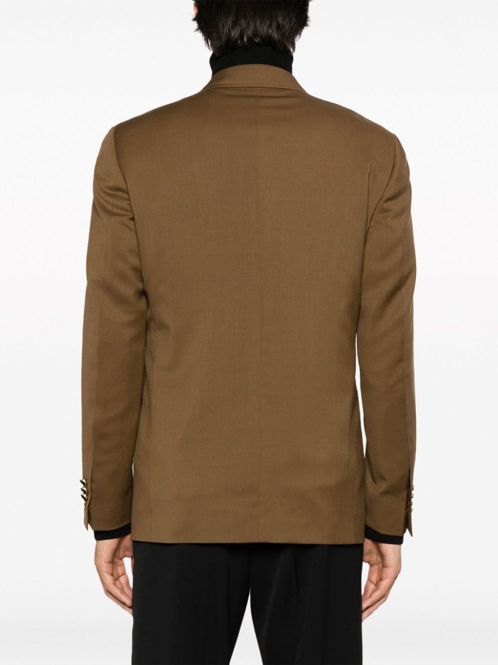 double-breasted wool blazer - 4