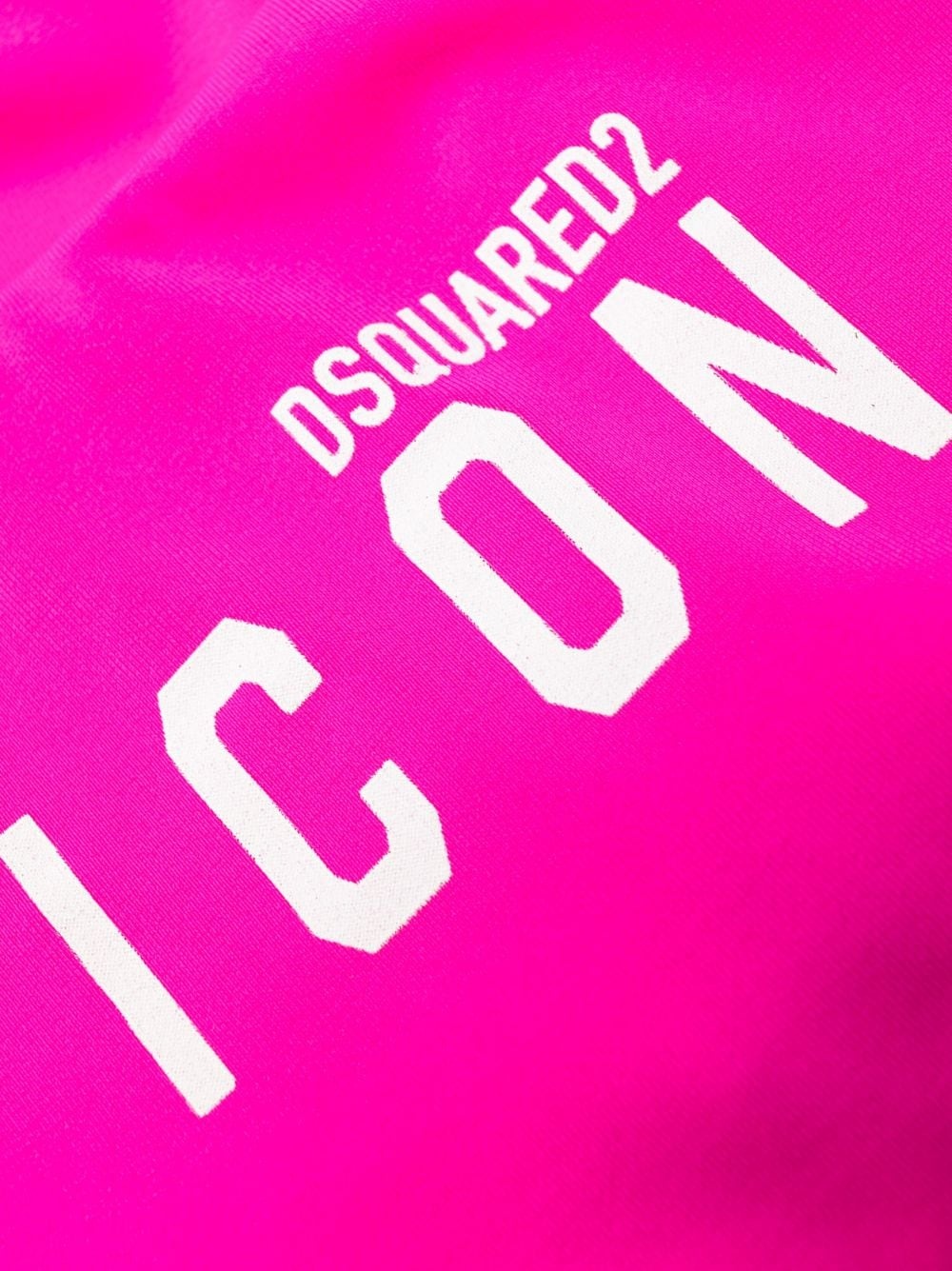 Icon-print open-back swimsuit - 3