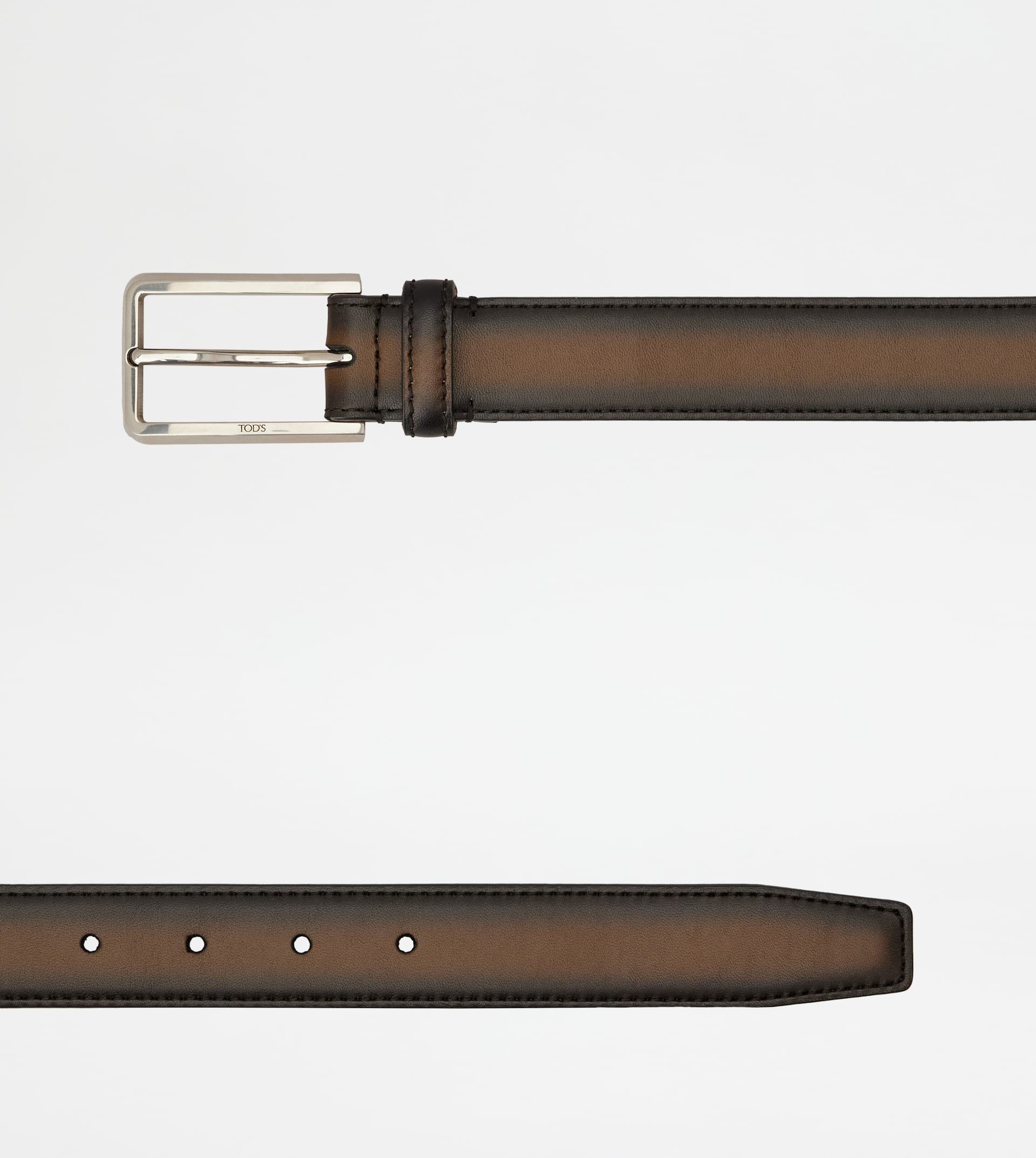 BELT IN LEATHER - BROWN - 2