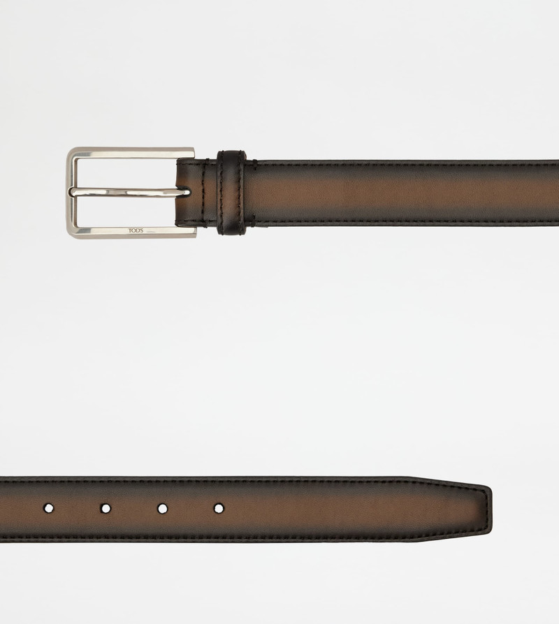Tod's BELT IN LEATHER - BROWN outlook