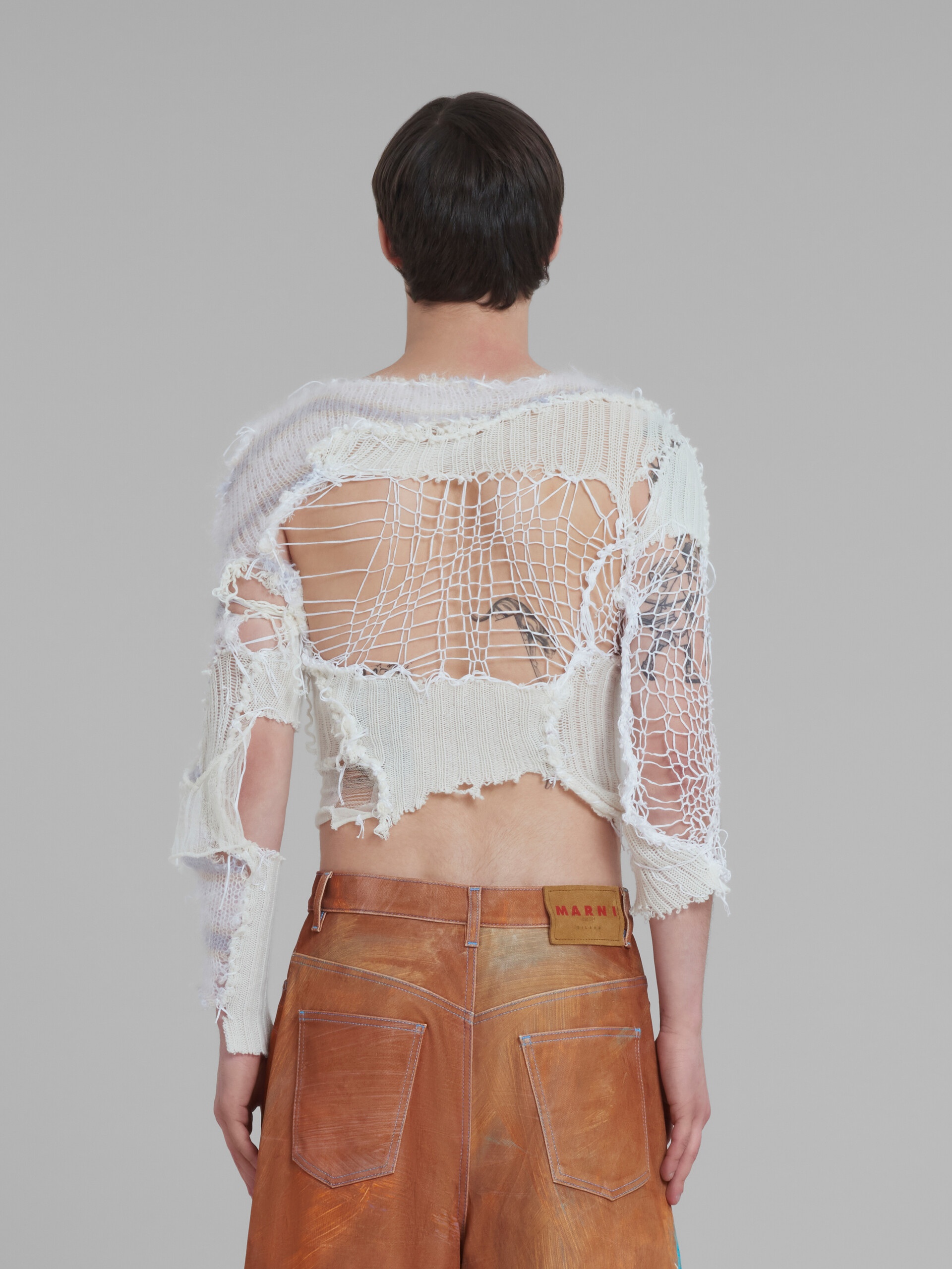 WHITE PATCHWORK JUMPER - 3