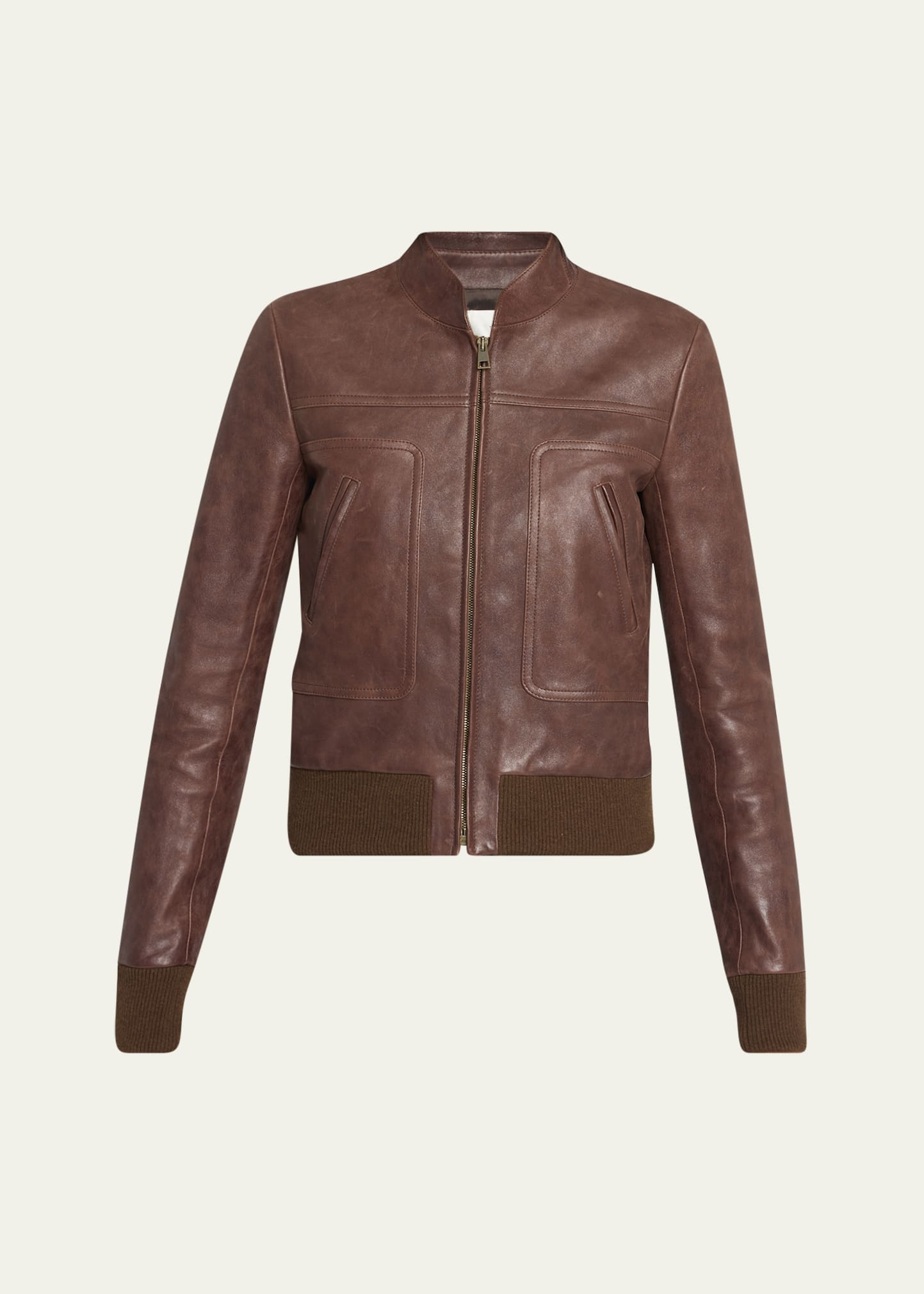 Bader Leather Aviator Jacket - 1