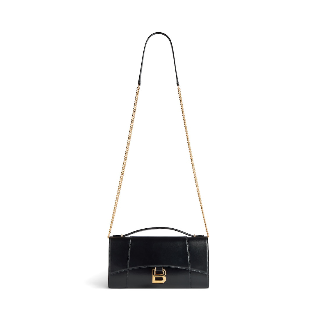 Women's Hourglass Pochette With Chain  in Black - 4