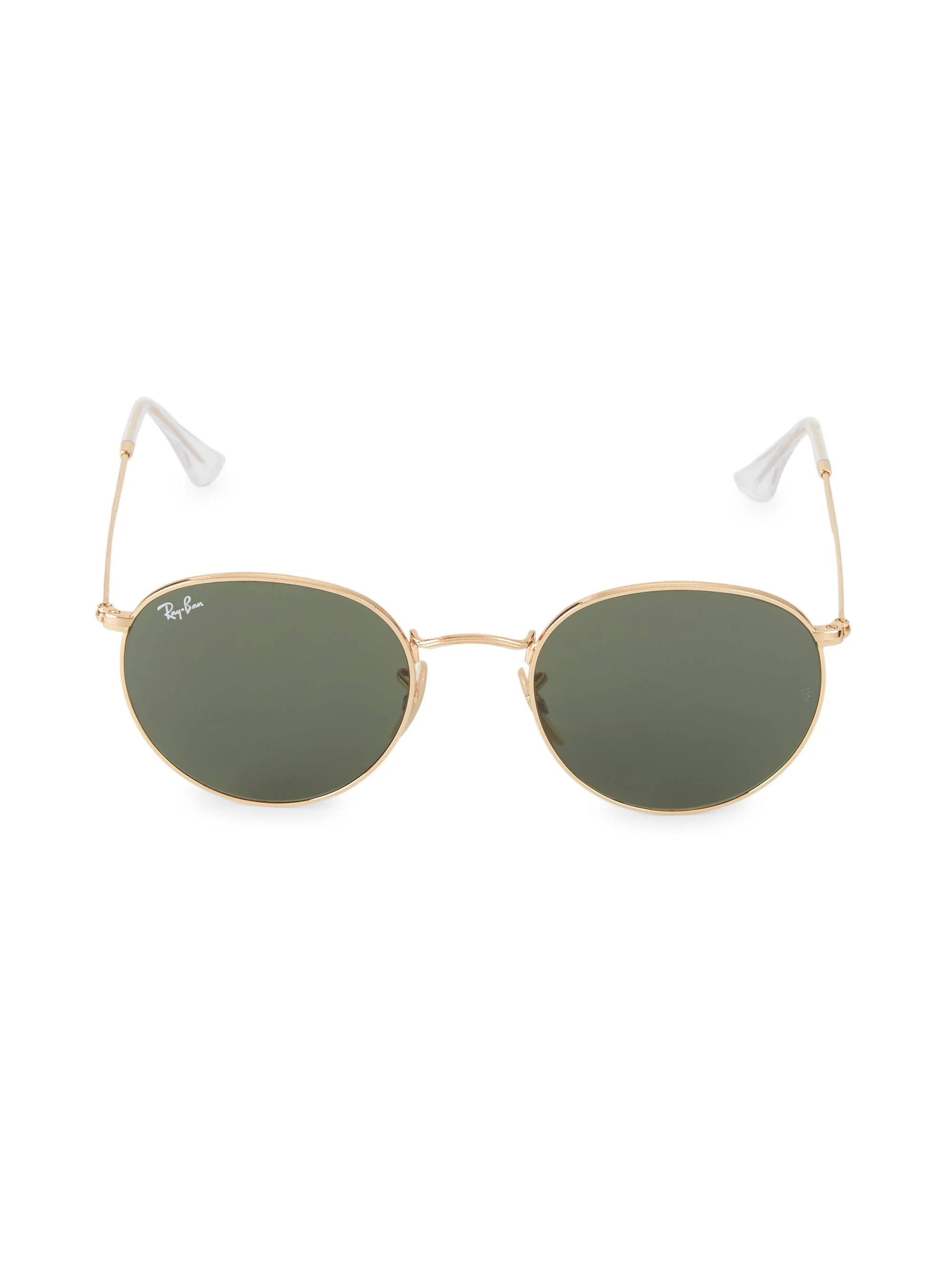 Men's RB3447 53MM Round Sunglasses - Gold Green - 1
