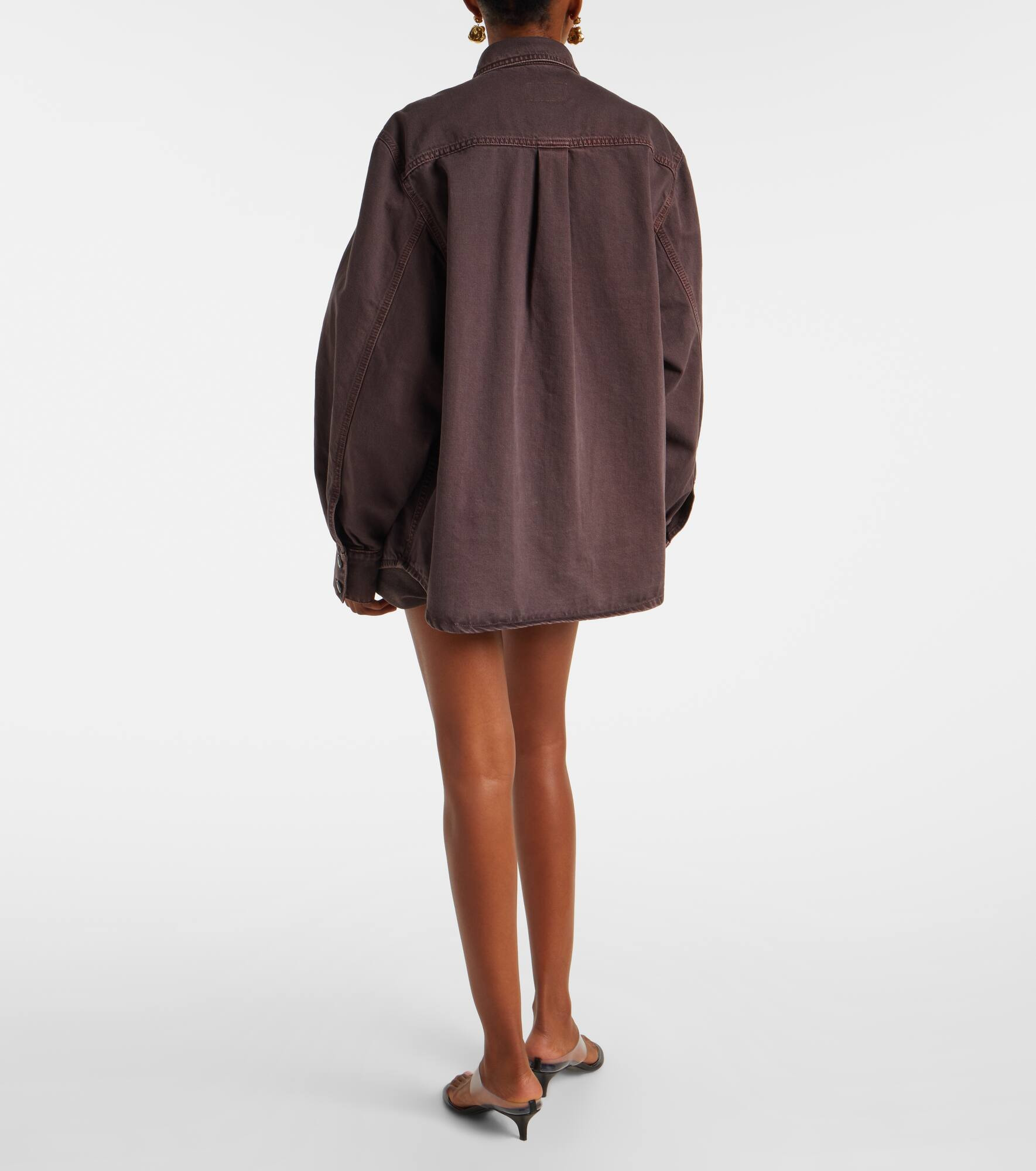 Oversized denim overshirt - 3