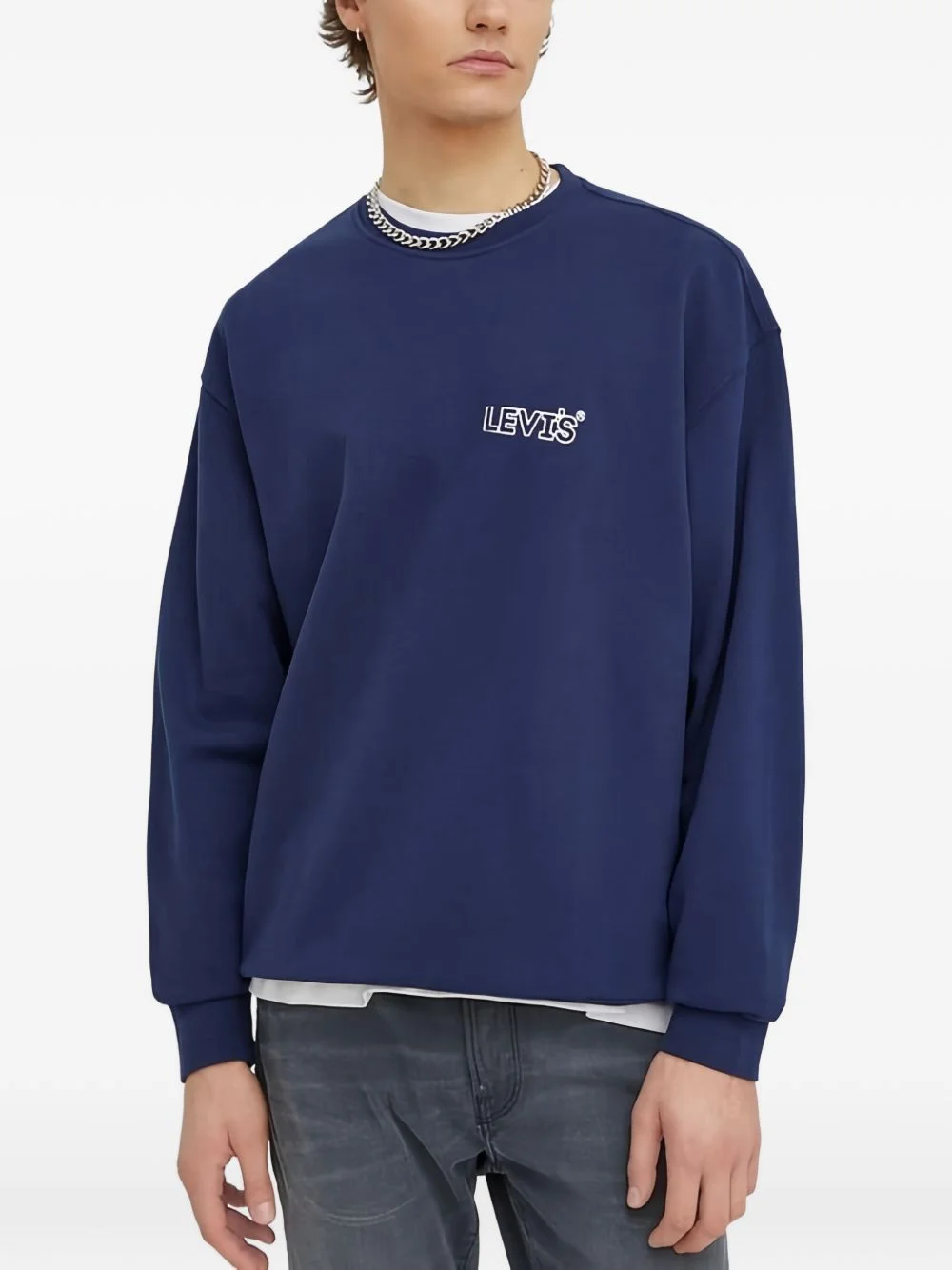 logo crew-neck sweatshirt - 1