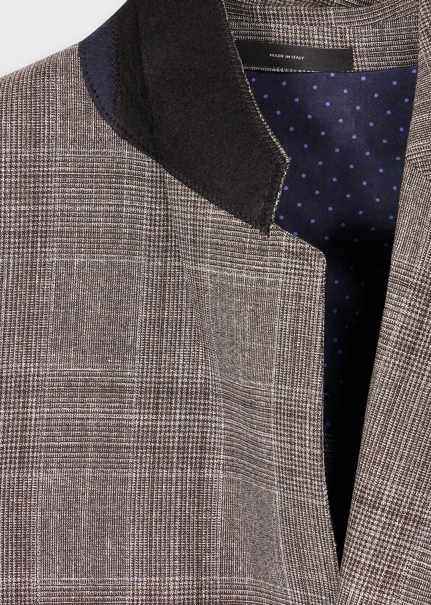 Grey Check Wool-Silk Buggy-Lined Blazer - 2