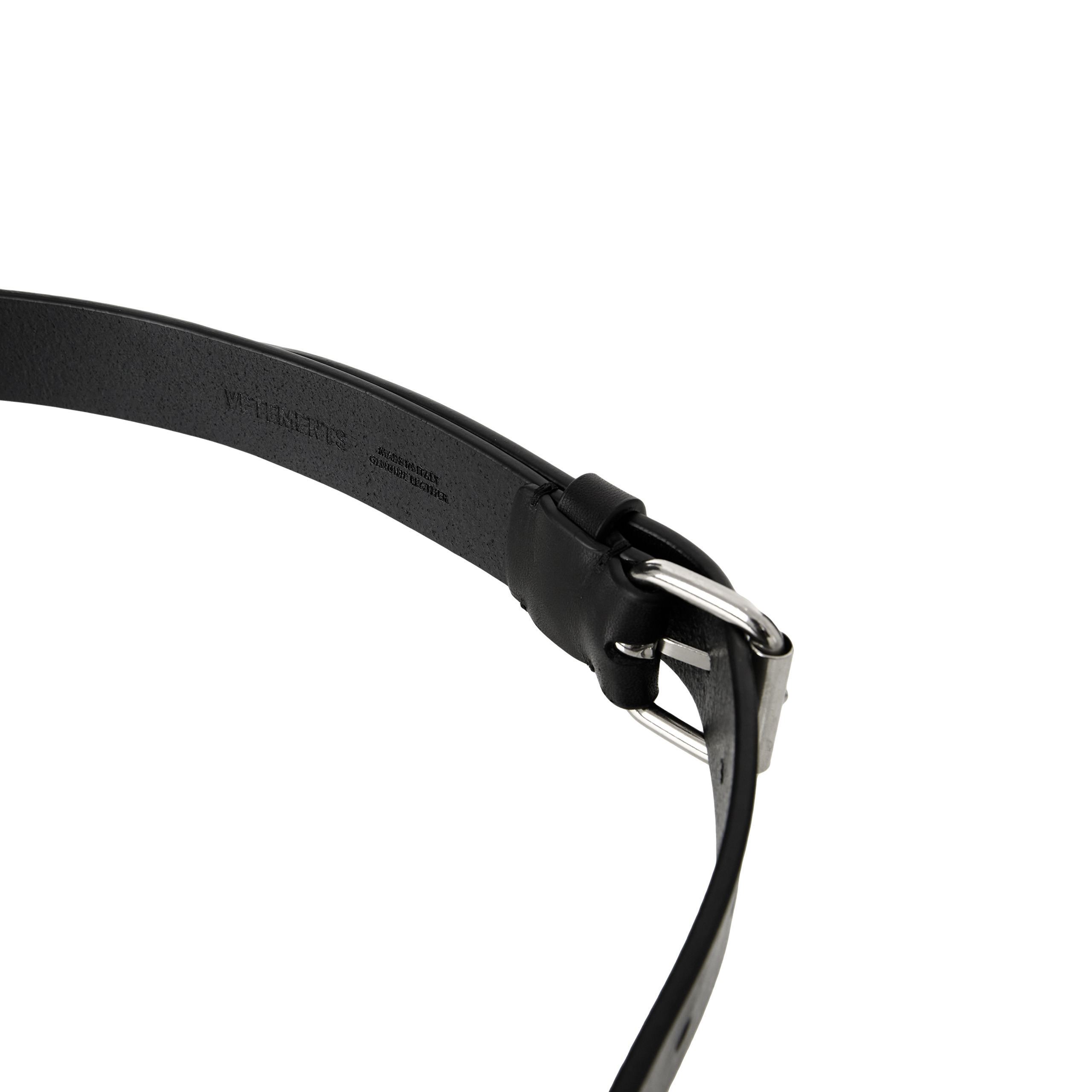 LEATHER BELT WITH METAL RING - 5