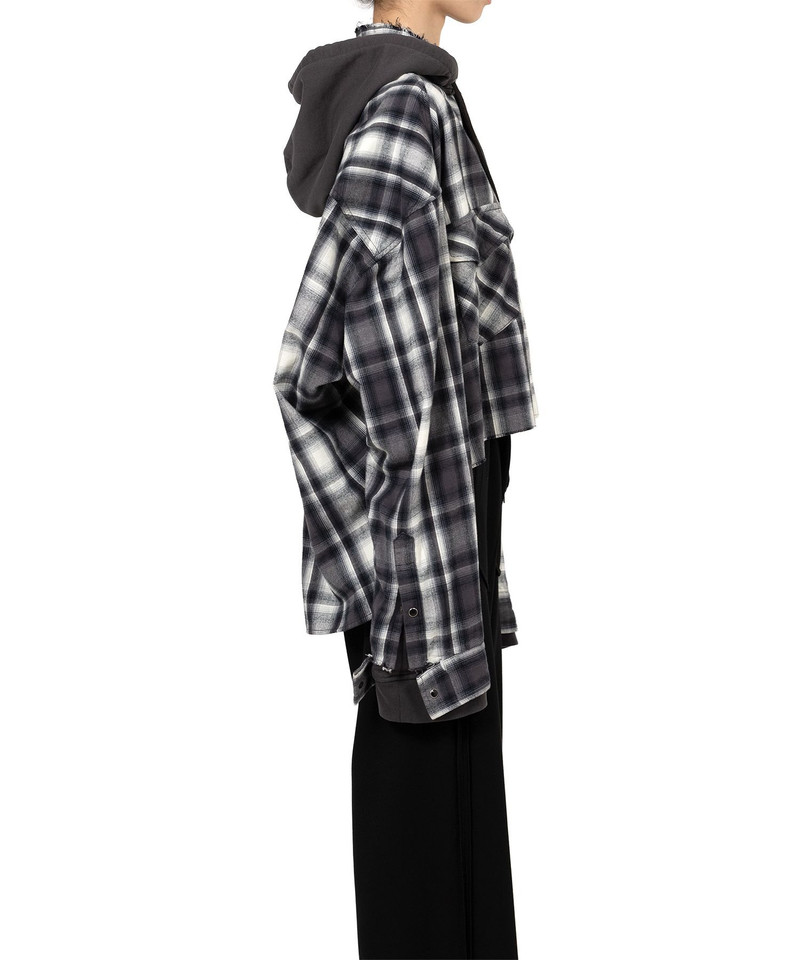 Hoodie Combine Checkered Shirt 7