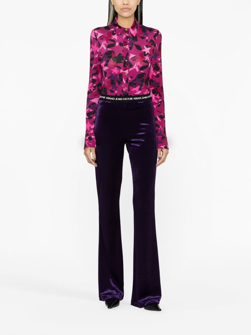 VERSACE JEANS COUTURE star-print stretch shirt outlook