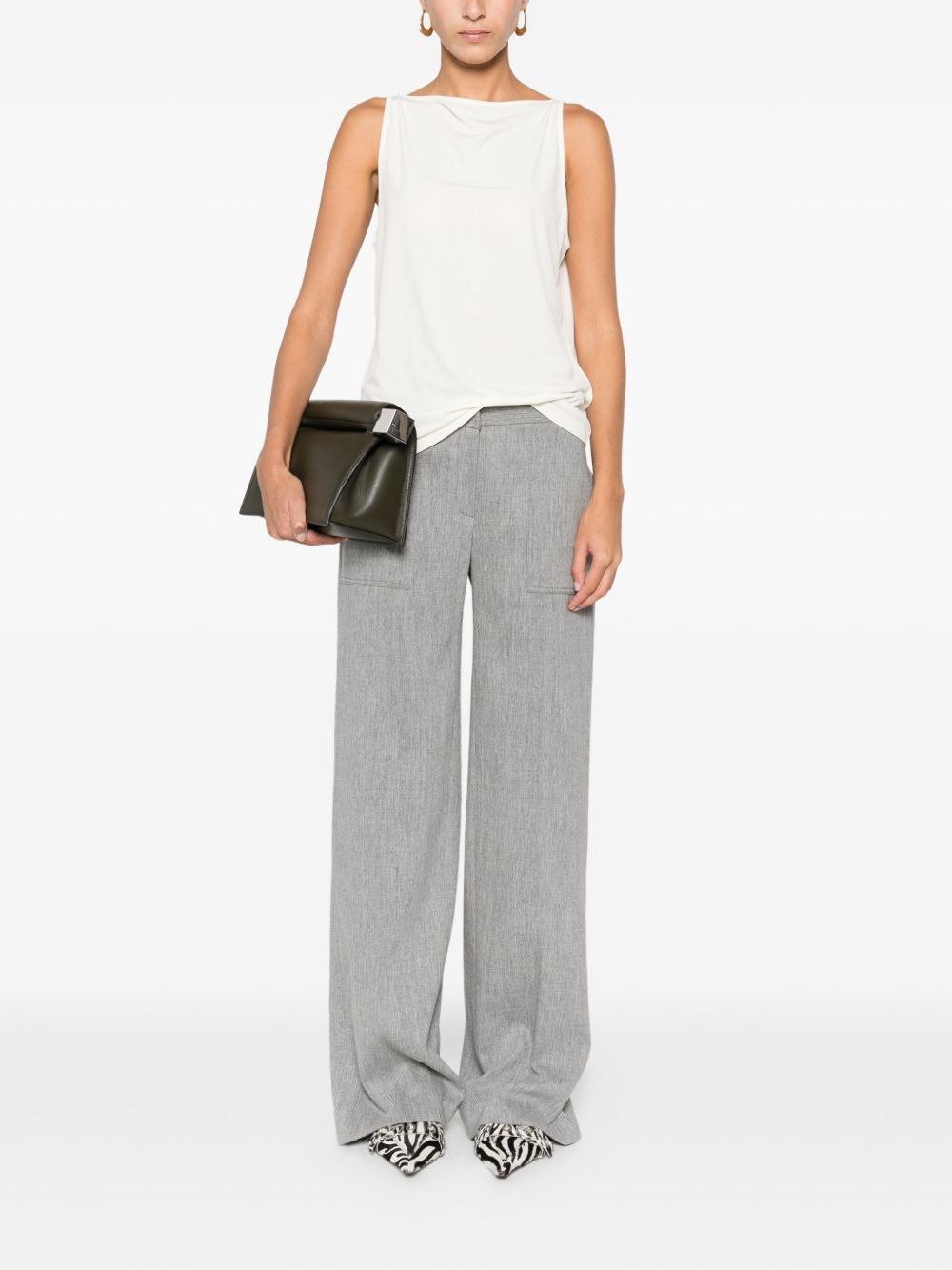 boat-neck sleeveless top - 2