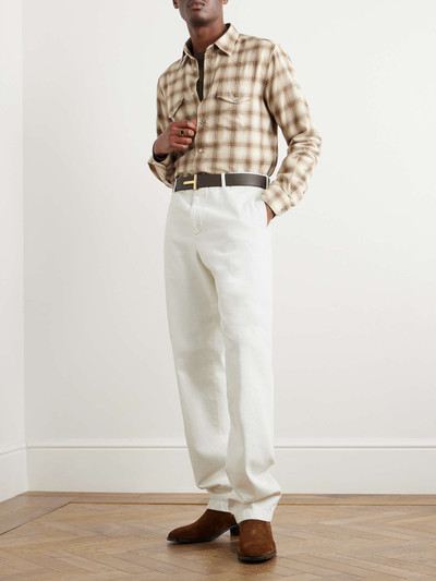 TOM FORD Checked Cotton-Blend Western Shirt outlook