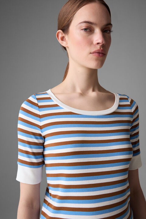 Jackie T-shirt in Light blue/Brown - 4