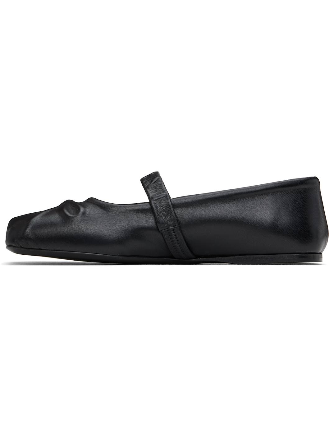 Black Mary Jane Ballerina Flats - 3
