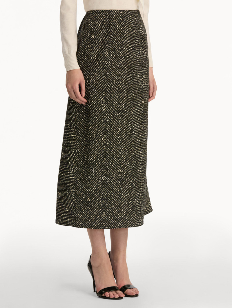 CHEVRON WOOL SKIRT 5