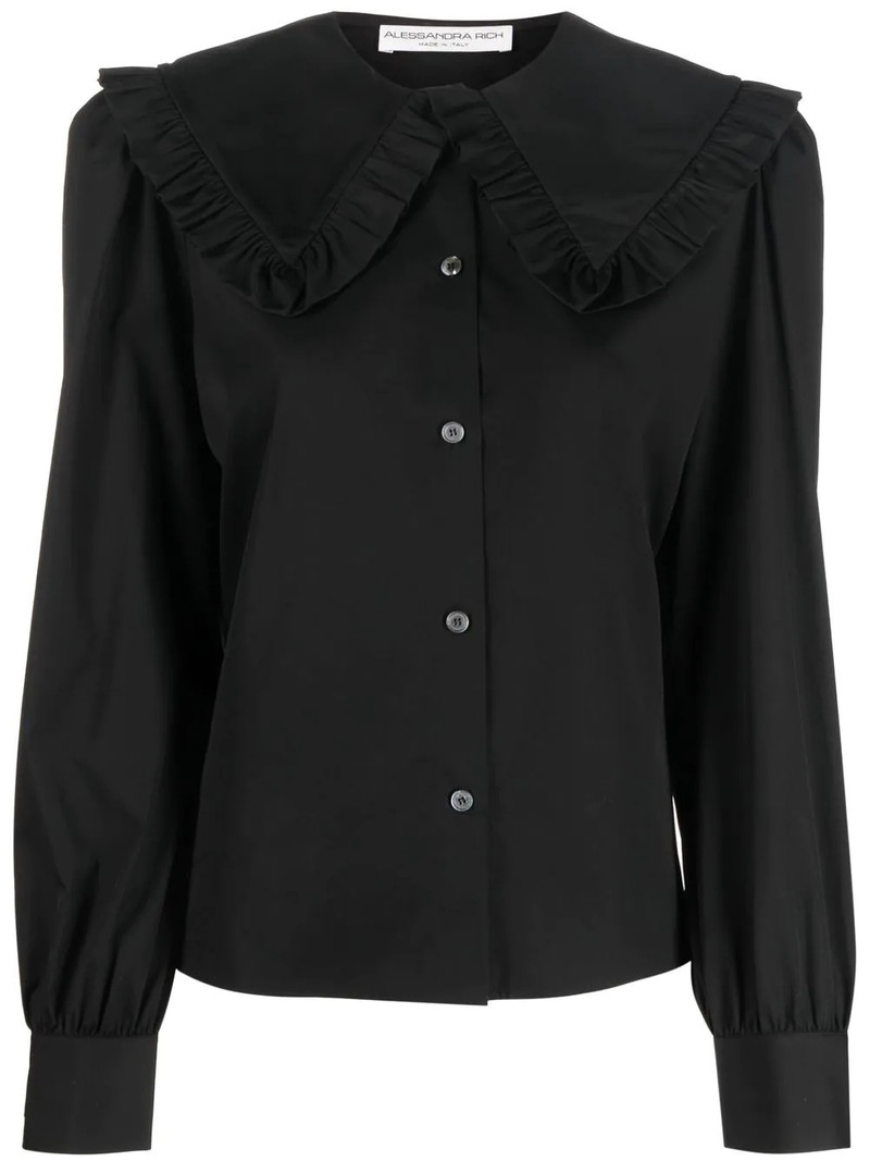 ruffle collar cotton shirt 1