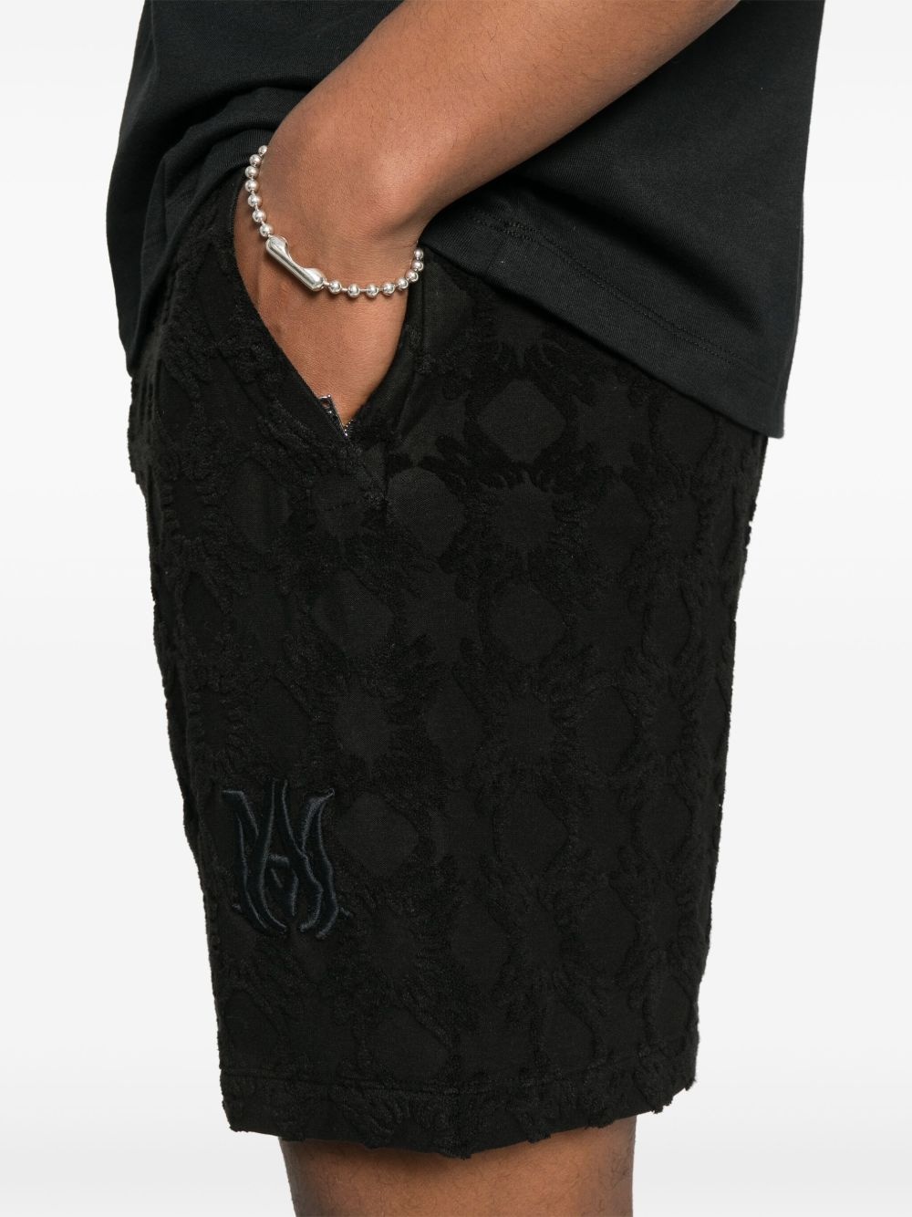 logo-embroidered shorts - 5