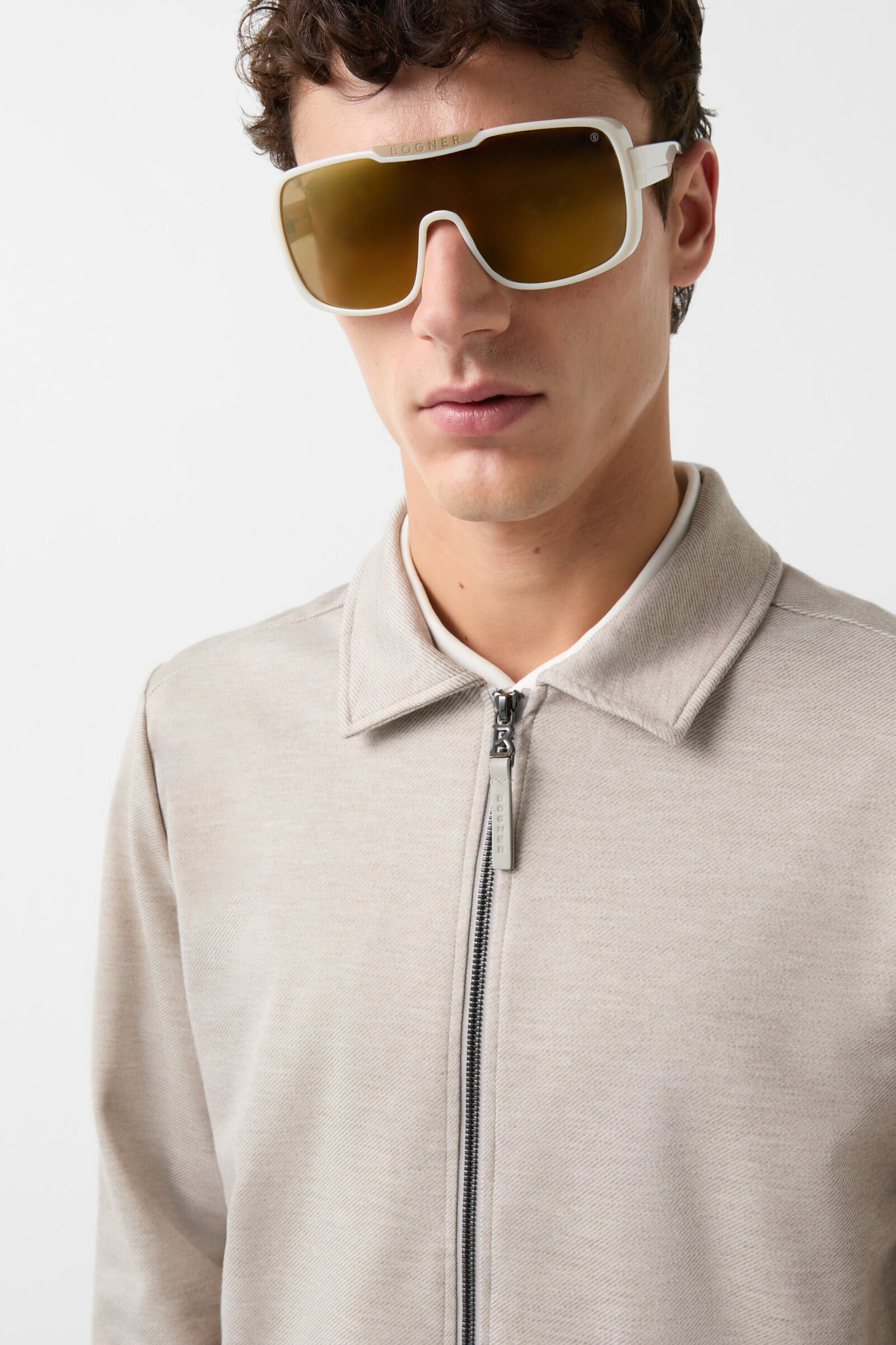 Robby jersey jacket in Beige - 4