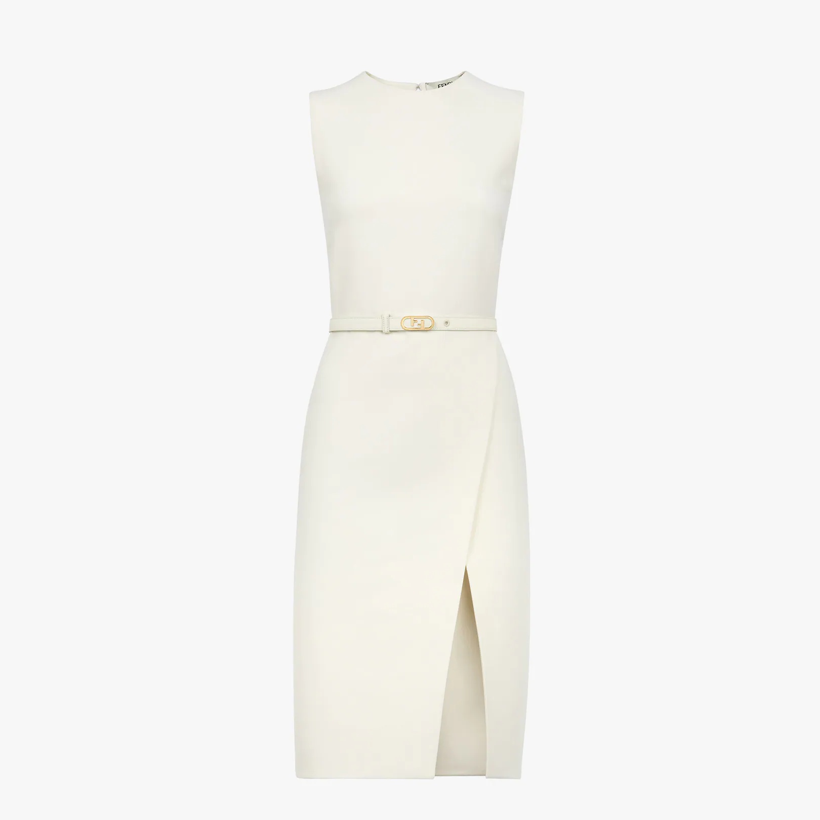 White wool and silk dress - 1