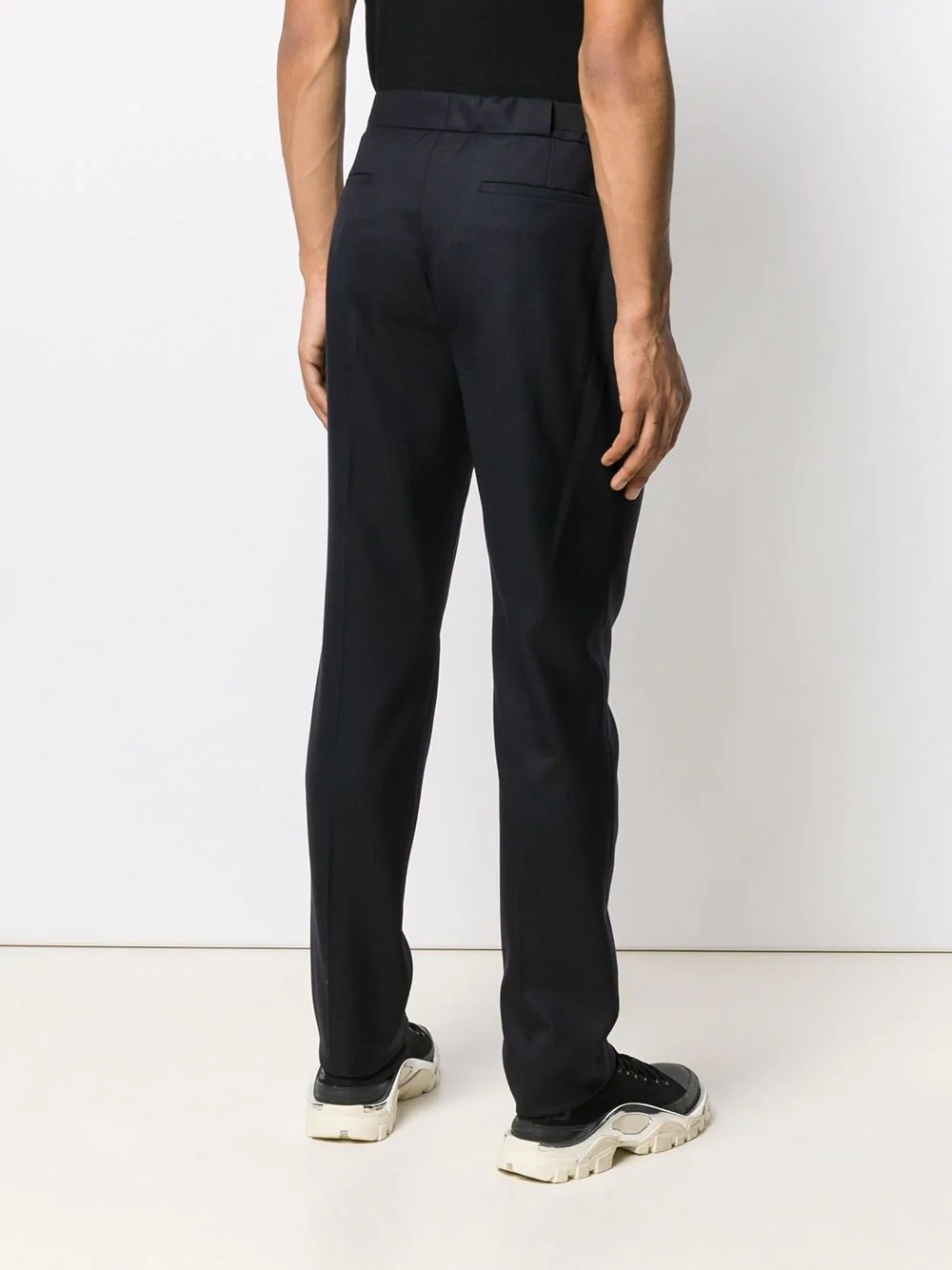 elasticated straight-leg trousers - 4