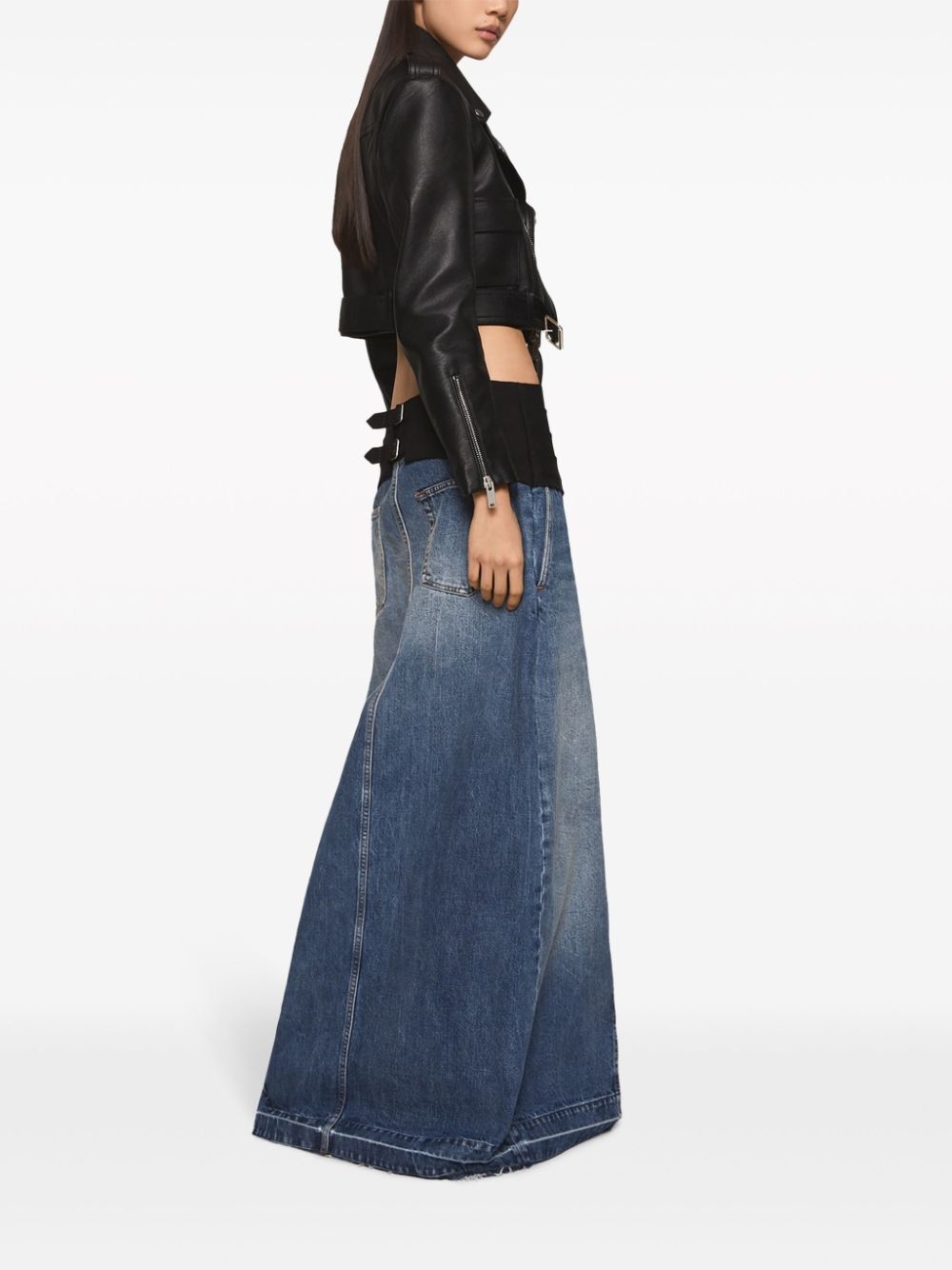 denim maxi skirt - 4