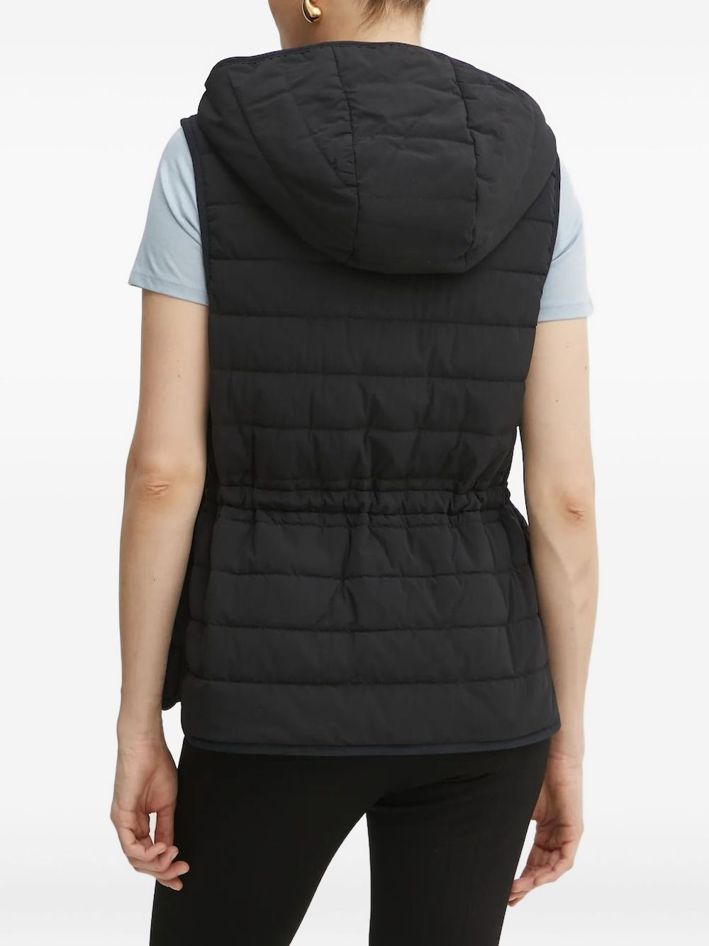 quilted hooded vest - 3