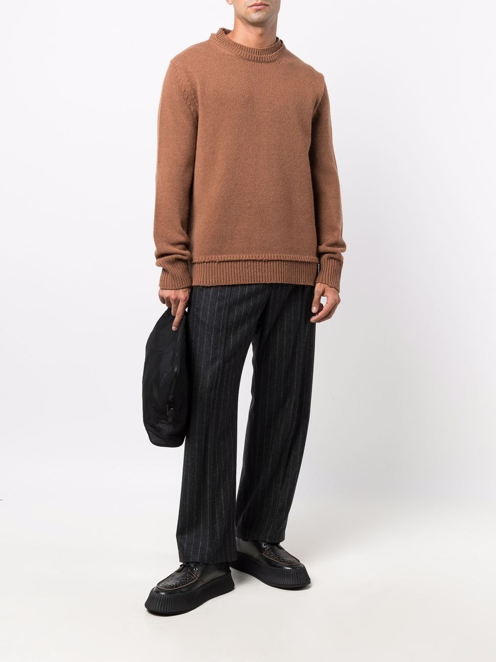 distressed wool jumper - 2