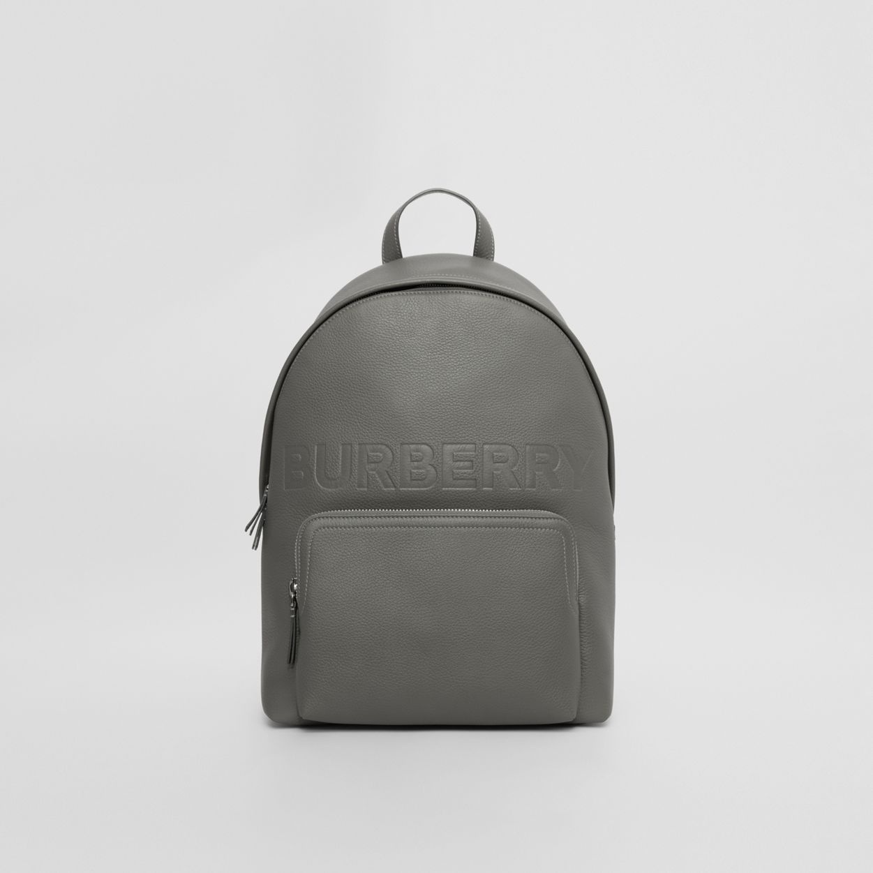Logo Embossed Leather Backpack - 1