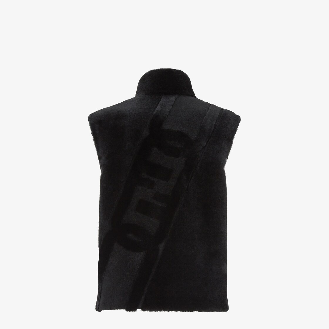 Black shearling gilet - 2