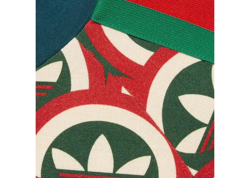 GUCCI Gucci x adidas Trefoil Print T-Shirt Red/Green outlook