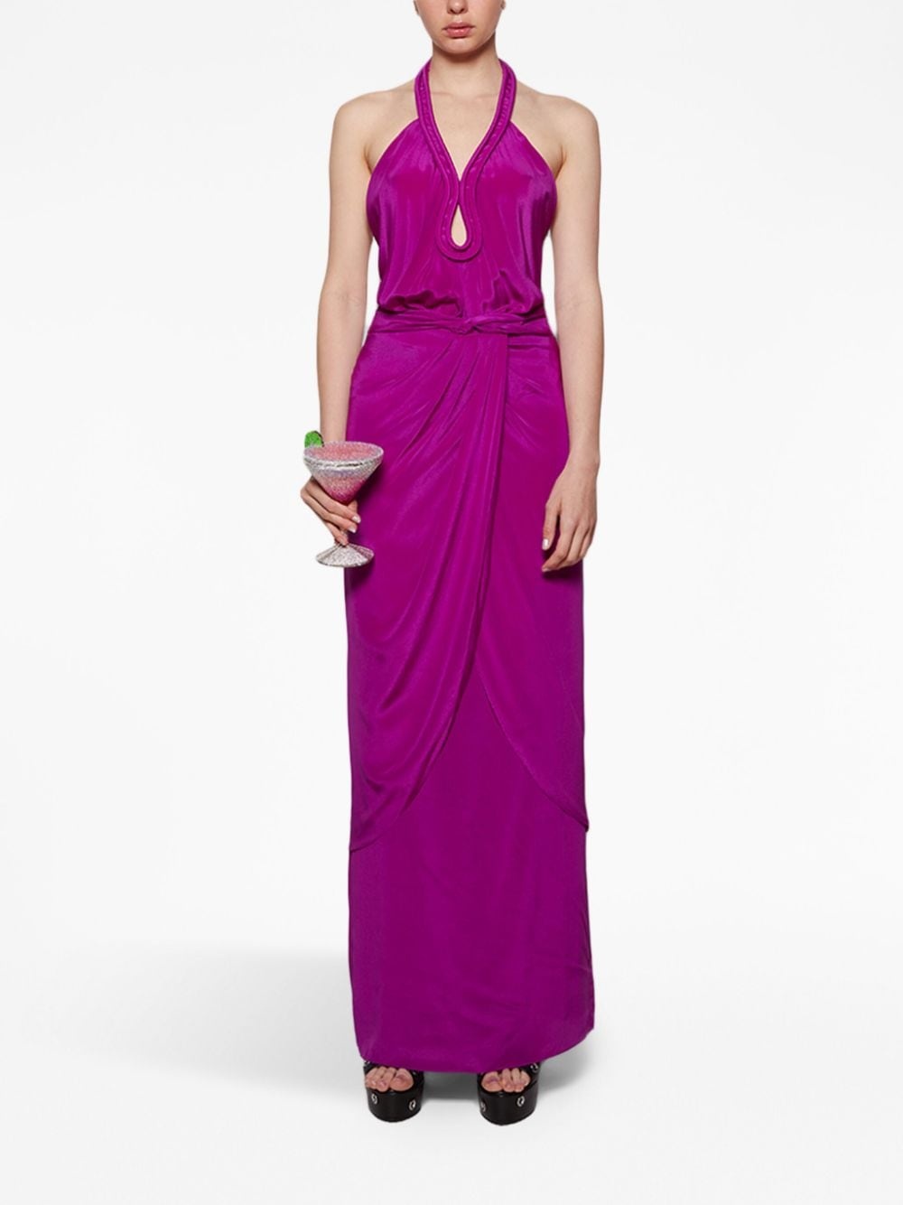 Adinkra halterneck maxi dress - 2